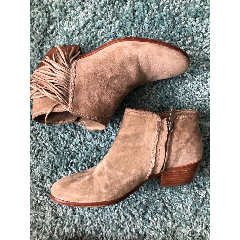 SAM EDELMAN PAIGE SUEDE FRINGE BOOTIE